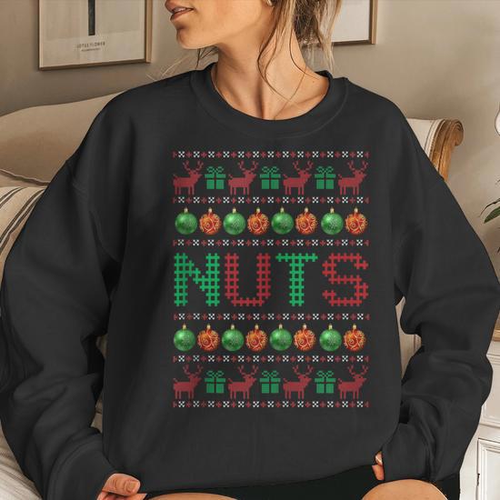 Chest Nuts Matching Family Chestnuts Ugly Christmas Sweater Women Sweatshirt Monsterry UK