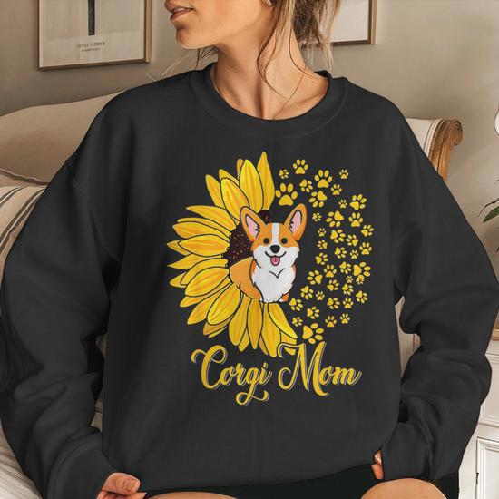 Dog mom clearance sunflower sweatshirt