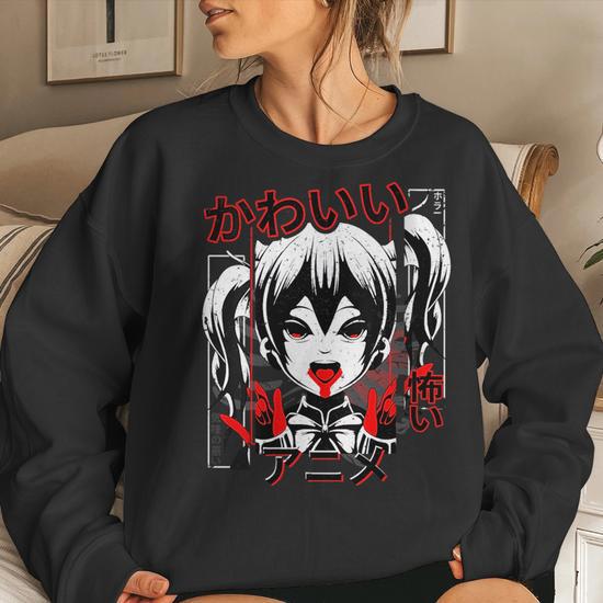 Original 2013 retailer Omocat TV Girl horror animecore sweatshirt sz L