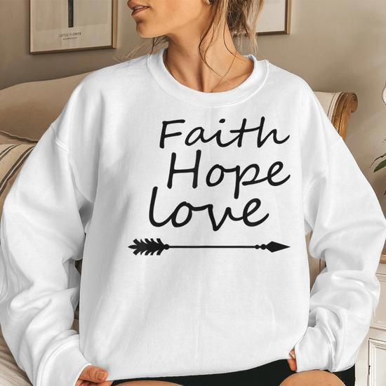 Faith Boho Style Hope Love Boho Arrows Faith Women Sweatshirt