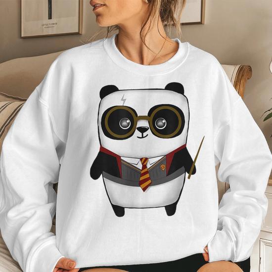 Girls panda sweatshirt best sale