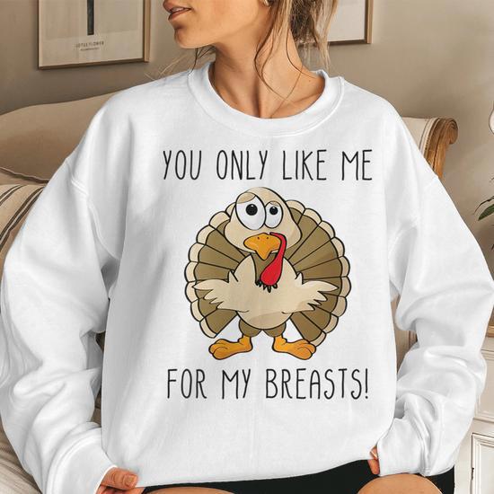 Boobs Sweatshirt - Womens Fun Boobies Sweatshirt - Boob Sweater