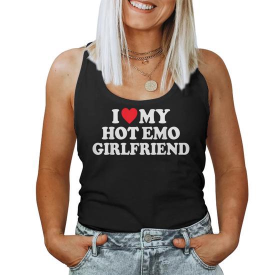 I Love My Hot Emo Girlfriend Gf - Red Heart Women Tank Top Weekend