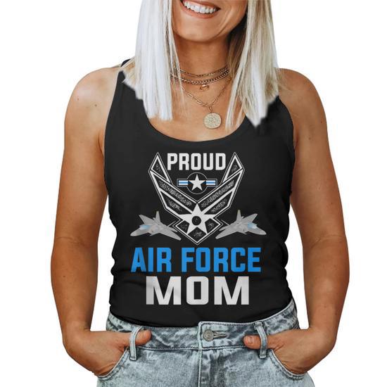 Proud Air Force Mom Military Veteran Pride USAF Women Tank Top