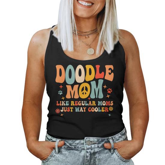 Retro Groovy It's Cool Doodle Mom Women Tank Top