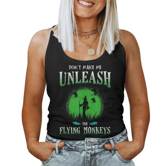 Witch Flying Monkeys Witches Mom Halloween Tank Top