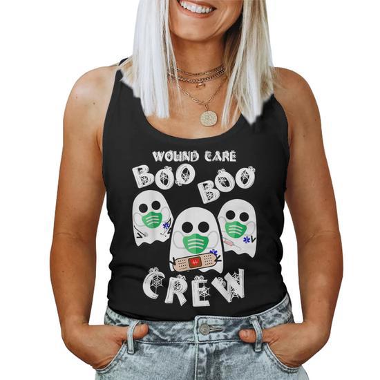 Donna Costume Medico Boo Nurse Crew Tee Halloween Ghost Maglietta
