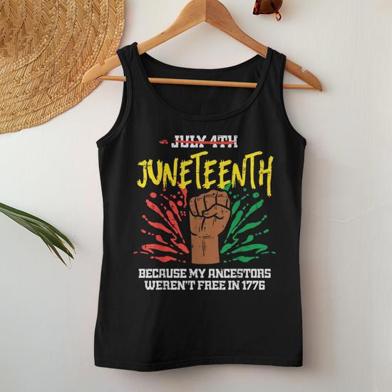 July 4Th Junenth African Black Fist 1865 Men Women Kids Women Tank Top