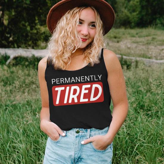 Permanently Tired Sleeping Sleep Women Women Tank Top Thegiftio UK