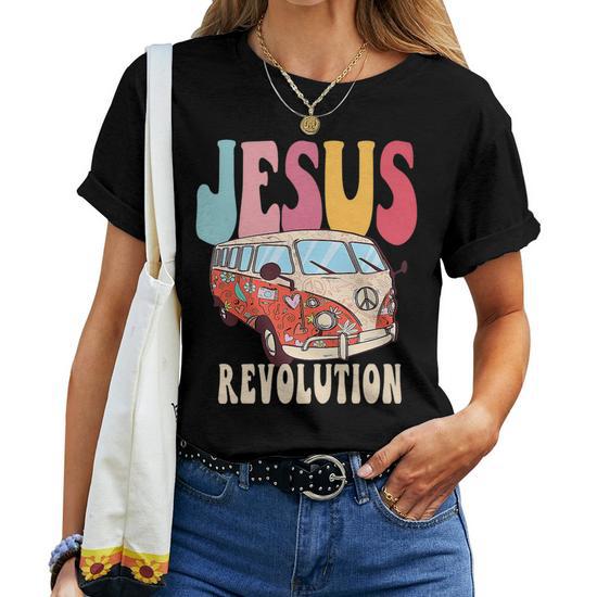 Boho Jesus-Revolution Christian Faith Based Jesus Costume Faith Women T- shirt