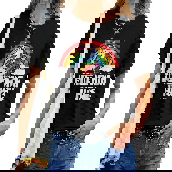 Free Mom Hugs T-Shirt For Women, Rainbow Gay Pride Free Mom Hugs T-Shirt For Women, Rainbow Gay Pride