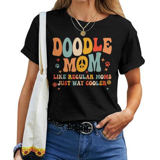 Retro Groovy It's Cool Doodle Mom Women T-Shirt