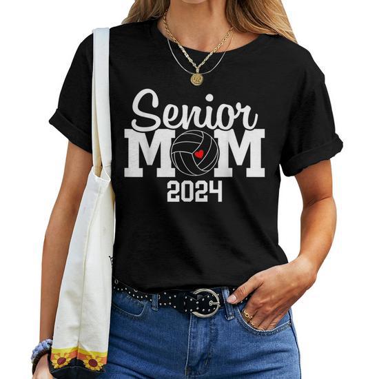 Senior Mom Class of 2024 Volleyball Mom Graduation Gifts T-Shirt