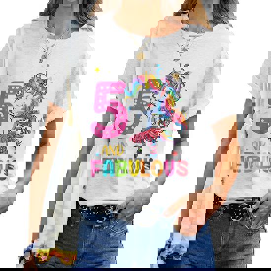 Kids 5 Year Old Birthday Rainbow T-Shirt Kids 5 Year Old Birthday Rainbow T-Shirt