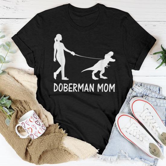 Doberman Mom Dobe Dobie Doberman Pinscher Dog Dinosaur Women Women T shirt Seseable CA