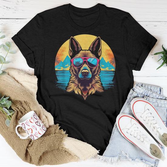 German Shepherd Men Women Kids Women T shirt Crewneck Short Sleeve Graphic Monsterry