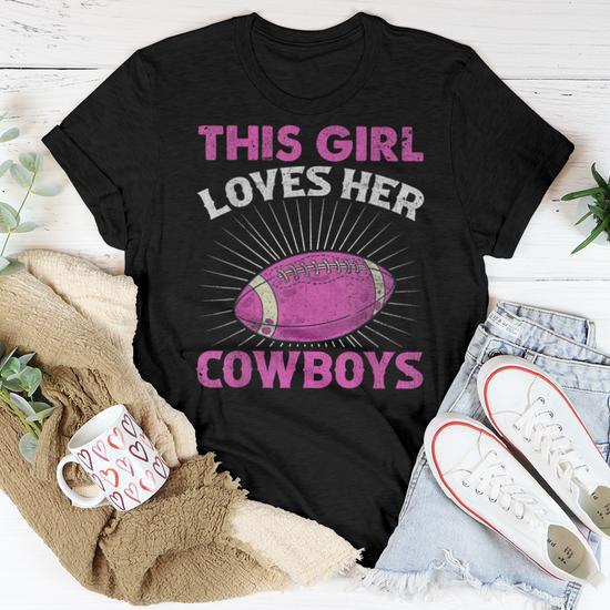 This Girl Loves Her Cowboys Women T shirt Monsterry