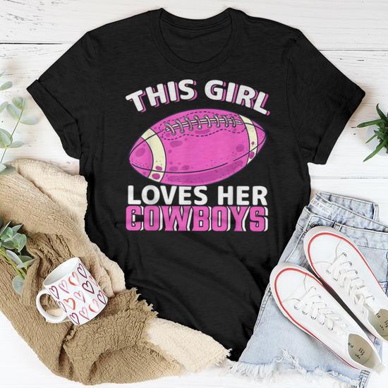 This Girl Loves Her Cowboys Women T Shirt Monsterry