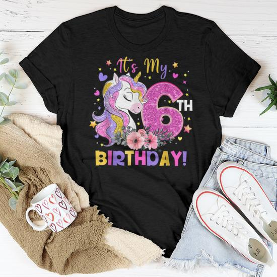 It's My 6Th Birthday Unicorn Girls 6 Year Old Women T-shirt