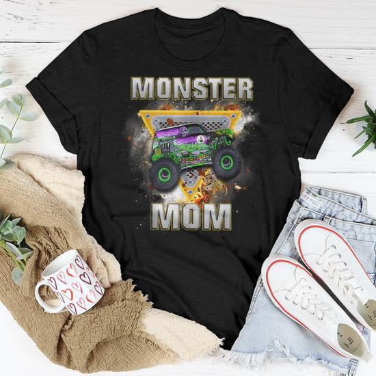 Mom Of The Birthday Boy Monster Truck Birthday Novelty Gift Women