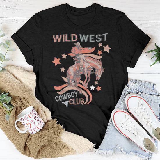 Women's Retro Western Cowgirl Graphic Tee – Short Sleeve, Soft Cotton Blend Top - View #4