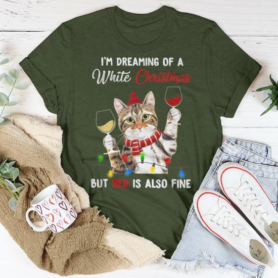 Cat and hot sale wine shirt