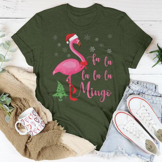 Flamingo Christmas Holiday Tropical Beach Party Women T shirt Monsterry