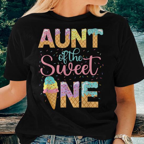 Aunt 1St Birthday Cowboy Western Aunt Birthday Boy Women T-shirt