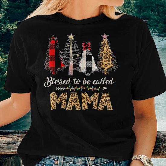 blessed mama buffalo plaid shirt