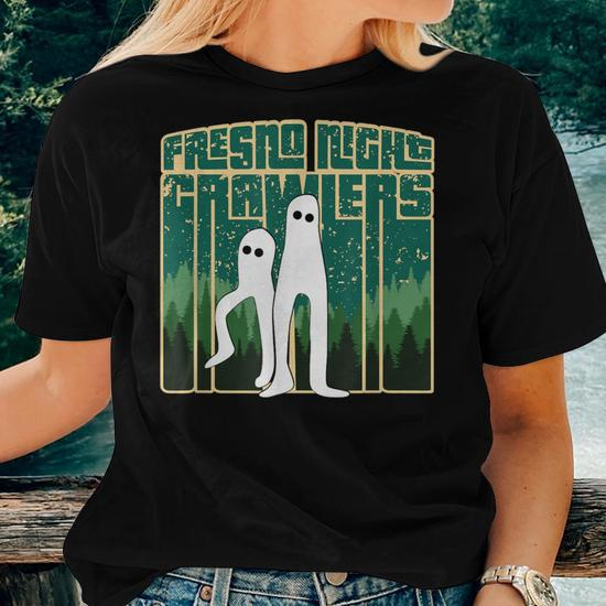 Fresno Night Crawlers Retro Cute Cryptid Haunted Pants Women T-shirt