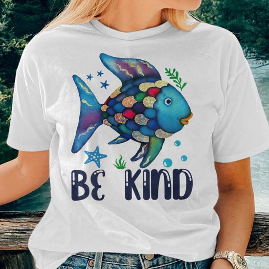 Be Kind Rainbow Fish Teacher Life Back To School Teaching Women T-shirt -  Monsterry