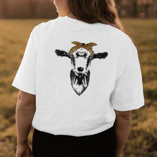 goat with bandana shirt