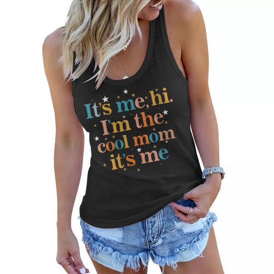 It's Me Hi I'm The Cool Mom: Groovy Retro Mothers Day Gifts for Mom Funny Gifts Women Flowy Tank
