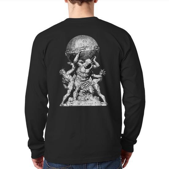 Atlas Greek Mythology Illustration Greece Greek Gods Back Print