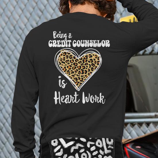 Being A Credit Counselor Is Heart Work Love Leopard V-Day Back