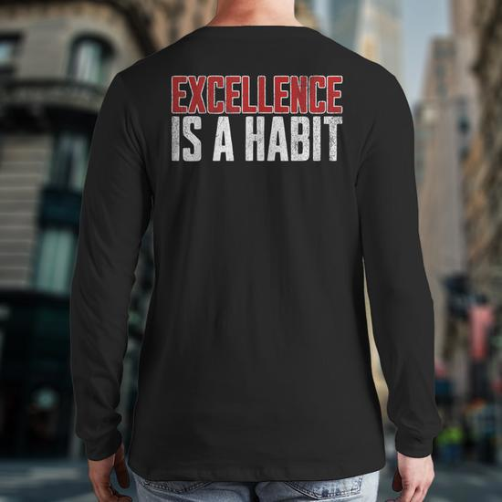 Excellence Is A Habit Motivational Quote Inspiration Back Print