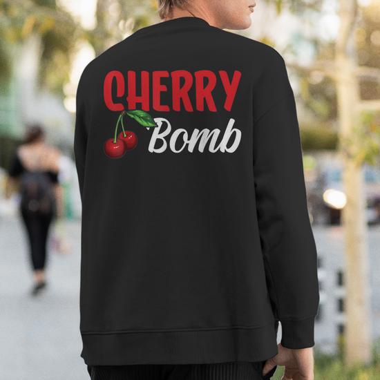 Cherry Bomb I Cherry Sweatshirt Back Print Seseable UK