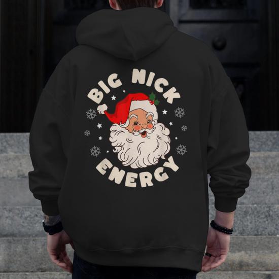 Santa zip up hoodie sale