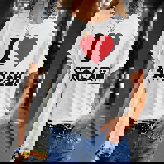 I Heart Noah First Name I Love Personalized Stuff Unisex T-Shirt