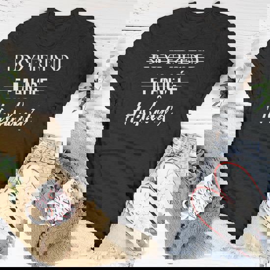 Hubby Boyfriend Mr King Marito Coppie Abbinate TOP Natale (Hubby, T-SHIRT