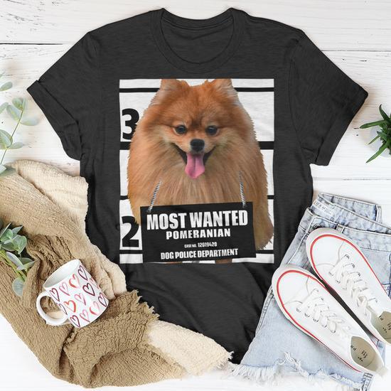 Dog Pomeranian Most Wanted Pomeranian Cute Funny Dog Tee Shirts C Unisex T Shirt Monsterry CA