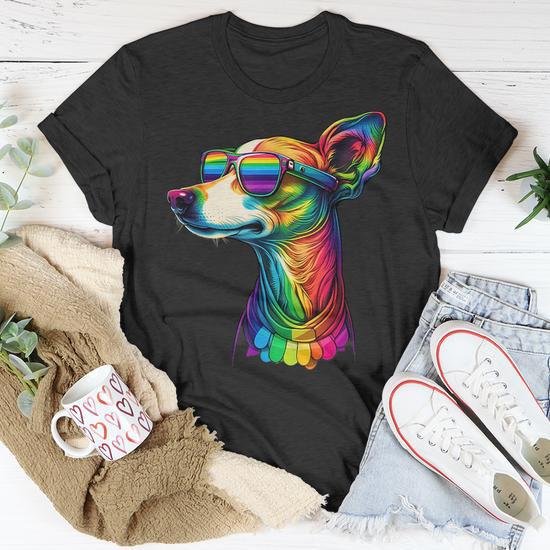 Lesbian Lgbt Gay Pride Italian Greyhound Dog Unisex T Shirt Mazezy