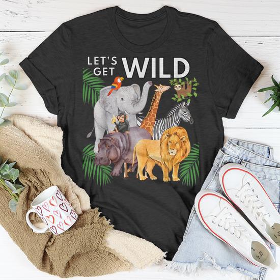 Lets Get Wild Animals Zoo Safari Party A Day At The Zoo Unisex T-Shirt |  Seseable CA