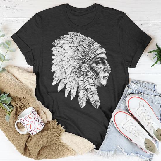 Native american headdress t shirt hotsell