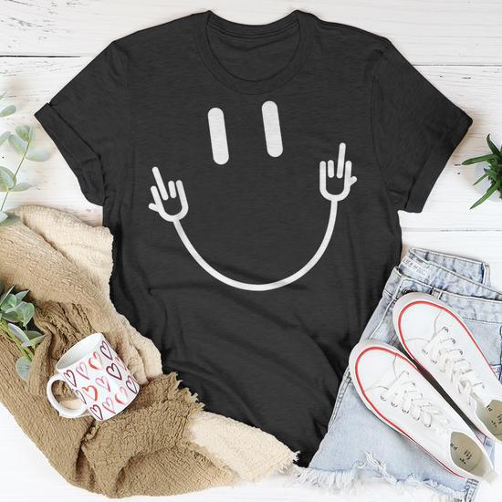 Power Socket Smile Middle Finger Hand Icon Meme Electrician Electrician  Funny Gifts Unisex T-Shirt