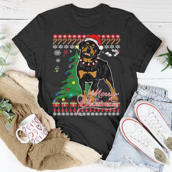 Rottweiler ugly christmas fashion sweater