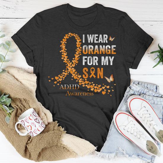 Orange Ribbon For Adhd Awareness