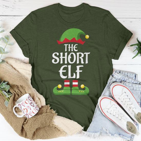 Short Elf Family Matching Group Christmas T Shirt Seseable UK