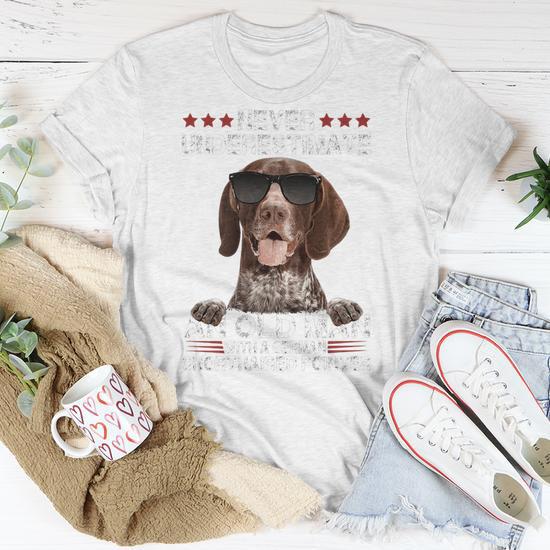 An Old Man With A German Shorthaired Pointer Old Man Funny Gifts Unisex T Shirt Mazezy