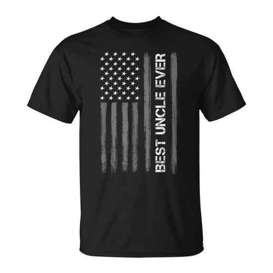 Best Uncle Ever American Flag Funny Father’s Day Unisex T-Shirt